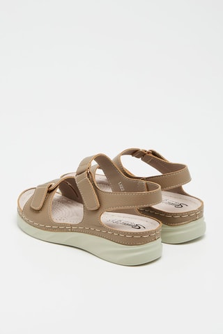 Sandales en cuir - Taupe