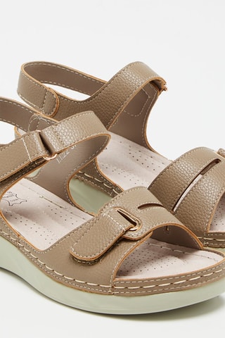 Sandales en cuir - Taupe