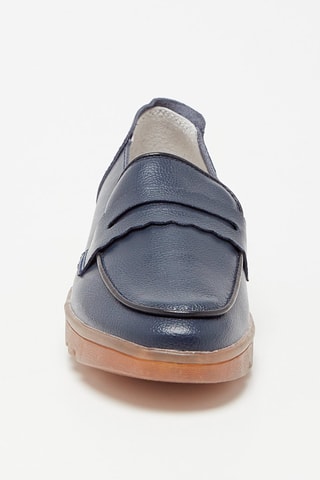 Mocassins en cuir - Bleu foncé
