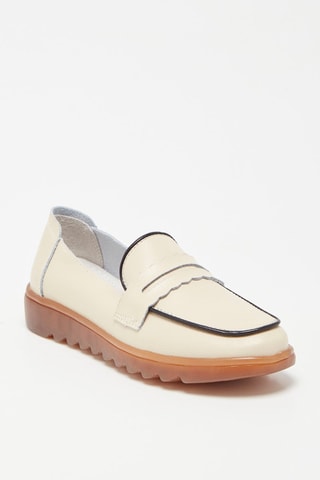 Mocassins en cuir - Beige