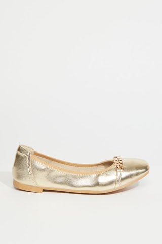 Ballerines en cuir - Doré