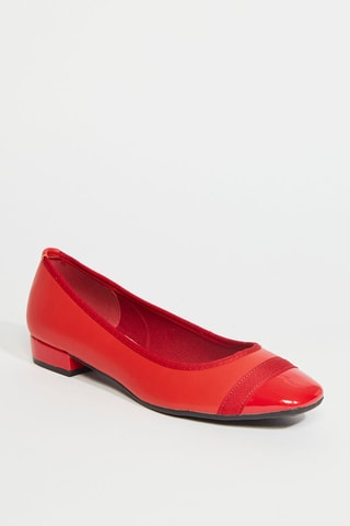 Ballerines en cuir - Rouge