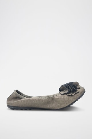 Ballerines en cuir - Gris foncé
