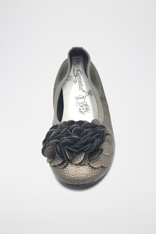 Ballerines en cuir - Gris foncé