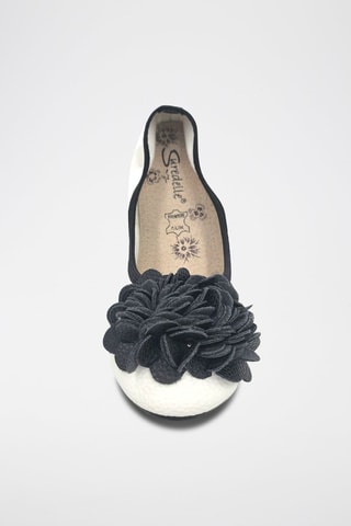 Ballerines en cuir - Blanc et noir