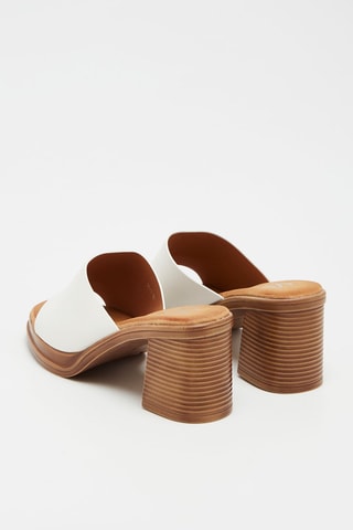 Mules à talons - Blanc