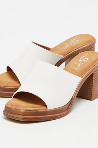 Mules à talons - Blanc