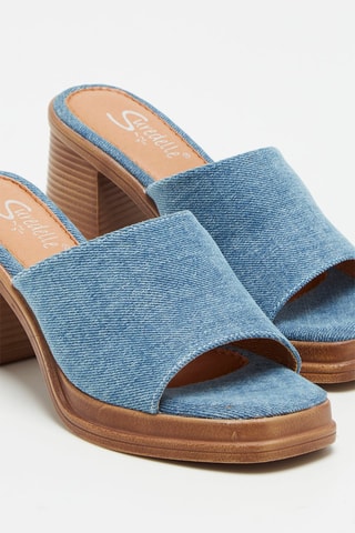 Mules à talons - Bleu