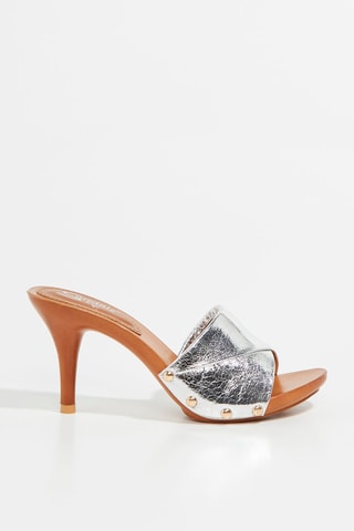 Mules à talons - Argenté