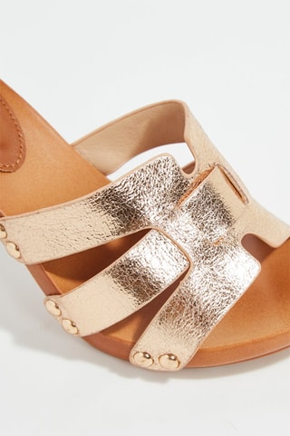 Mules à talons - Doré
