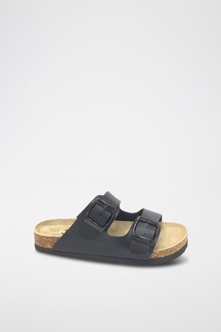 Mules en cuir - Noir