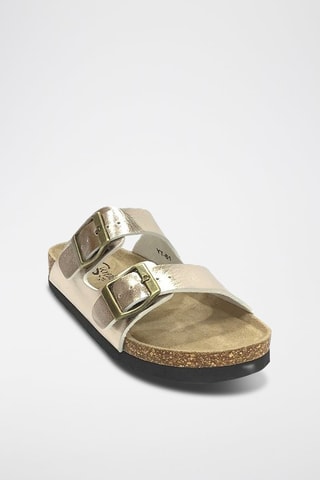 Mules en cuir - Champagne