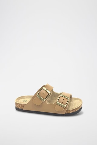 Mules en cuir - Camel