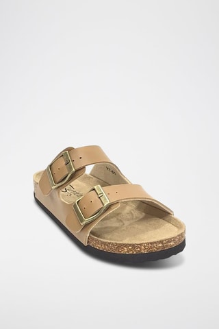 Mules en cuir - Camel
