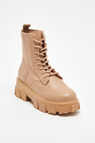 Bottines plateformes Taupe
