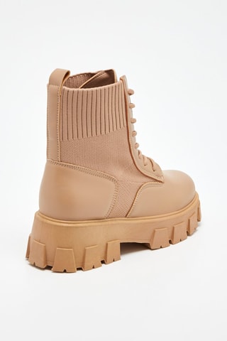 Bottines plateformes Taupe