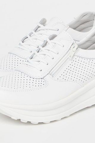 Baskets plateformes en cuir - Blanc