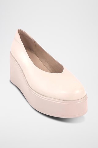 Ballerines compensées - Beige