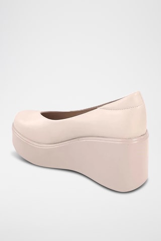 Ballerines compensées - Beige