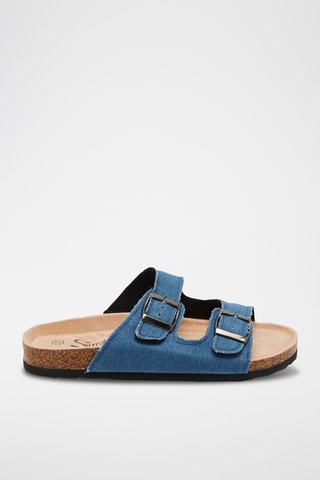 Mules en jean - Bleu