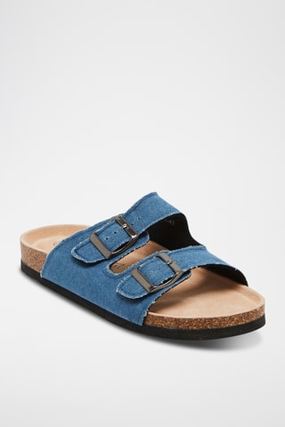 Mules en jean - Bleu