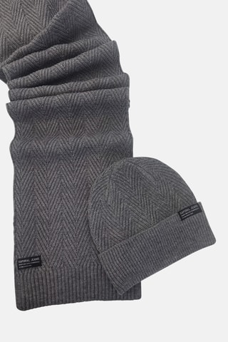 Gorro e echarpe Blim - Cinzento