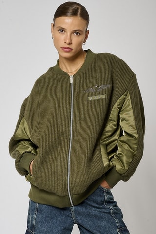 Casaco de malha oversize Sensa - Caqui