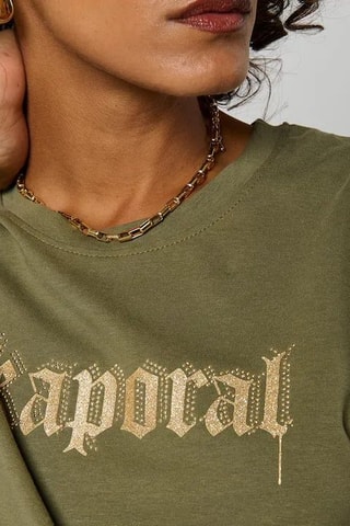 T-shirt em algodão biológico Sotic - Caqui