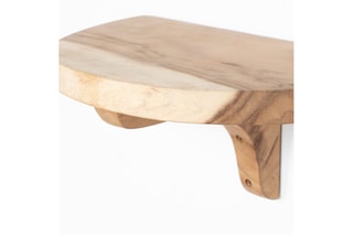 Estante de parede em madeira de trembesi - 21 x 15 x 13 cm
