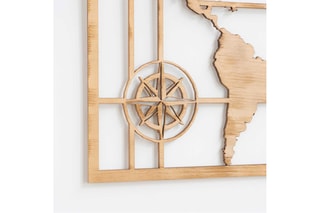 Decoração de parede - 100 x 70 x 1 cm - Imitação de madeira