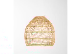 Candeeiro suspenso em vime - Natural