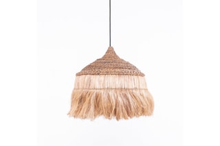Candeeiro suspenso em vime - Natural