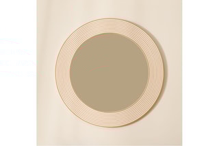 Espelho - 80 x 80 cm - Imitação madeira e branco