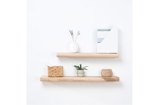 Estante de parede em madeira de trembesi - 90 x 5 x 20 cm