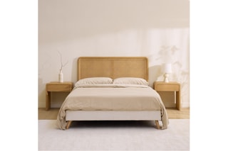 Cabeceira de cama em madeira de sungkai - 190 x 116 x 5 cm