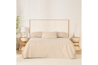 Cabeceira de cama de suspender em madeira de ayous - 105 x 74 x 3,5 cm