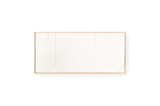 Cabeceira de cama de suspender em madeira de ayous - 105 x 74 x 3,5 cm