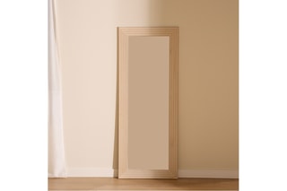 Espelho - 101 x 80 cm - Imitação madeira e branco