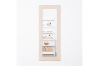 Espelho - 59 x 150 cm - Imitação madeira e branco
