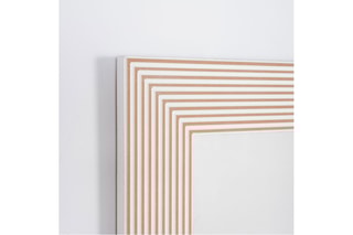Espelho - 59 x 150 cm - Imitação madeira e branco
