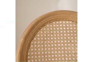 Cadeira em madeira de sungkai e vime - 50 x 101,5 x 56,5 cm