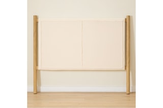 Cabeceira de cama em madeira de sungkai - 160 x 125 x 6/9 cm