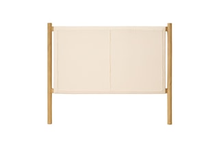 Cabeceira de cama em madeira de sungkai - 160 x 125 x 6/9 cm