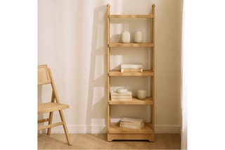 Estante de 5 gavetas em madeira de sungkai - 55 x 161 x 31 cm