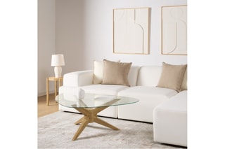 Mesa de centro em madeira de sungkai - 67 x 39 x 67 cm