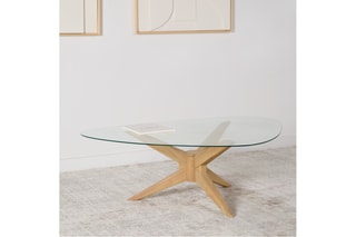 Mesa de centro em madeira de sungkai - 67 x 39 x 67 cm