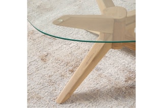 Mesa de centro em madeira de sungkai - 67 x 39 x 67 cm