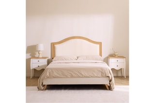 Cabeceira de cama em madeira de sungkai - 190 x 8 x 130 cm