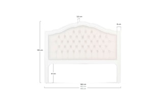 Cabeceira de cama em madeira de sungkai - 190 x 8 x 130 cm