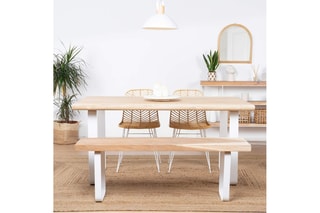 Banco em madeira de trembesi - 140 x 49 x 35 cm